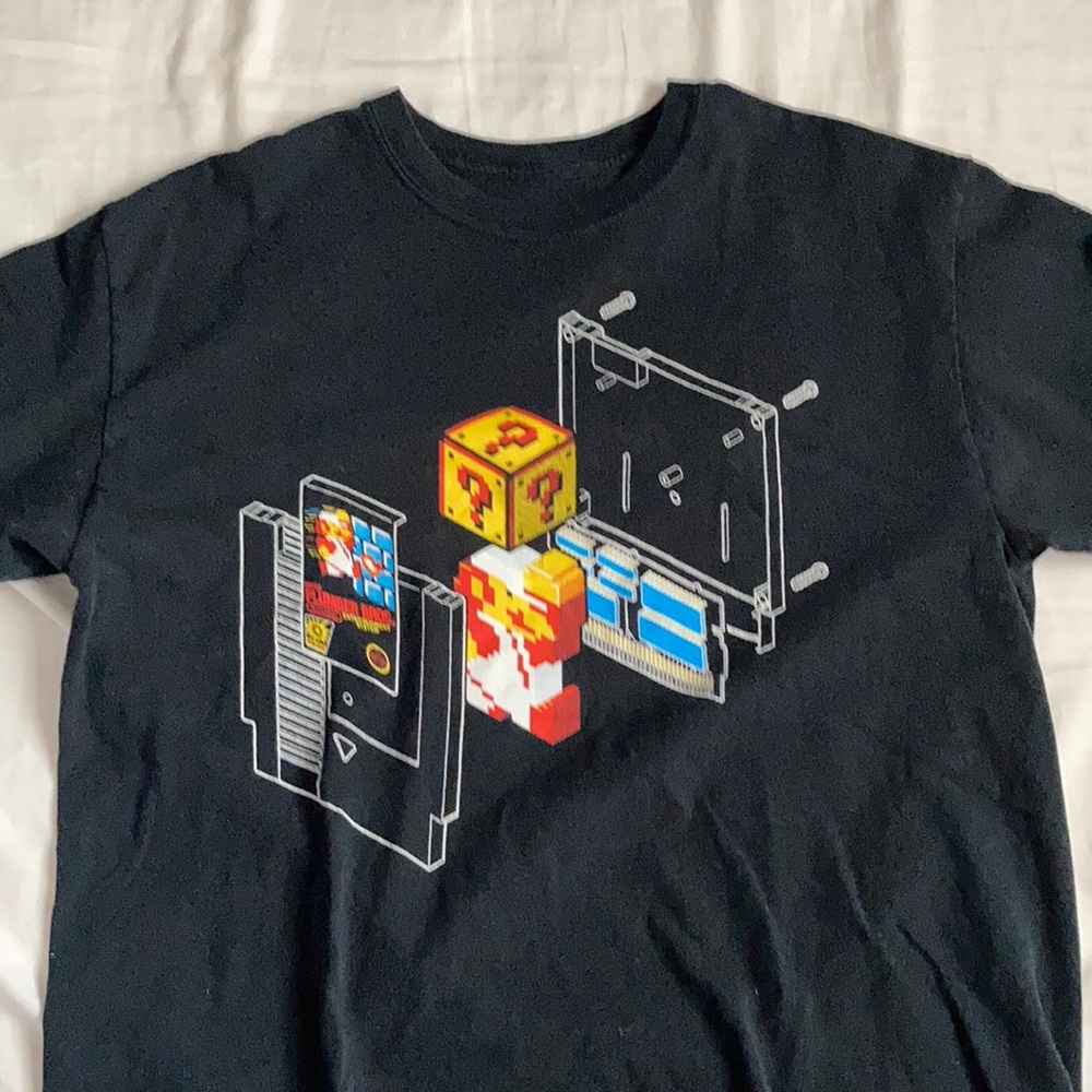 Cotton shirt with Super Mario printing